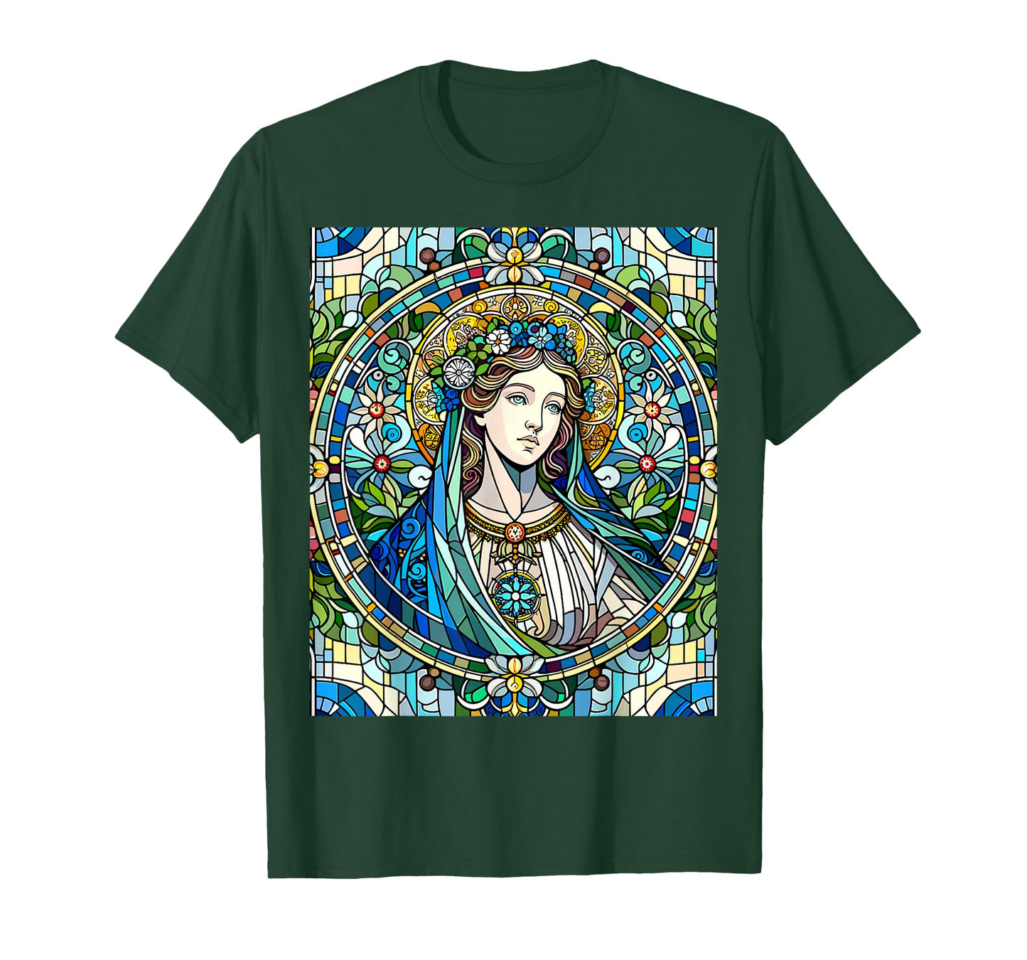 Christian Stained Glass Mary Magdalene T-Shirt
