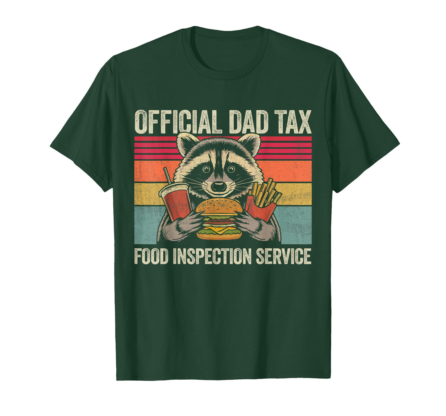 Dad Tax OffIicial Dad Funny Vinatge Raccoon Father’s Day Men T-Shirt