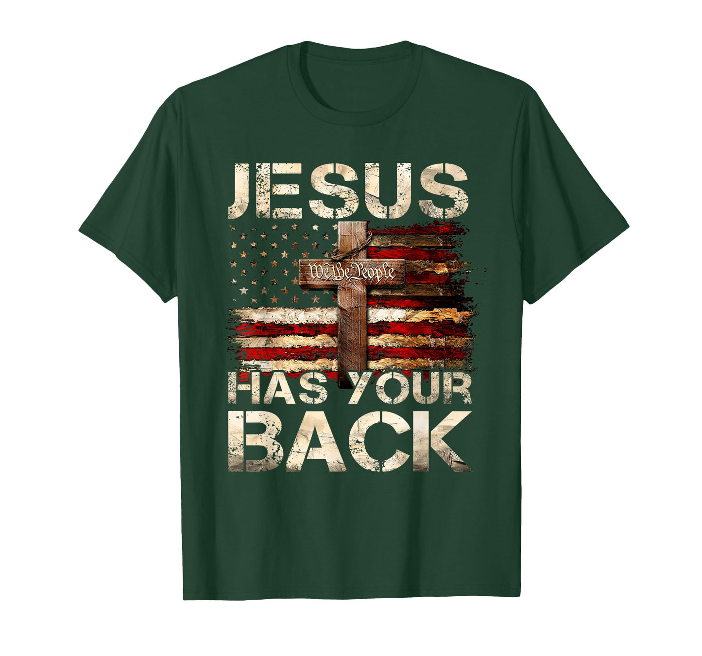 Jesus Has Your Back Religious Cross Shirt, Funny Christian T-Shirt