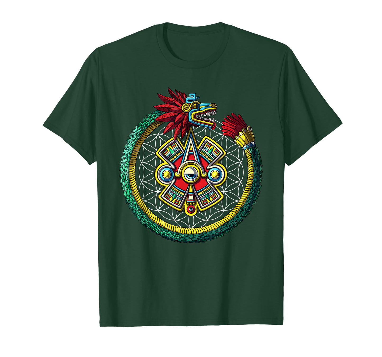 Aztec Quetzalcoatl Serpent Mayan Mythology Symbol T-Shirt