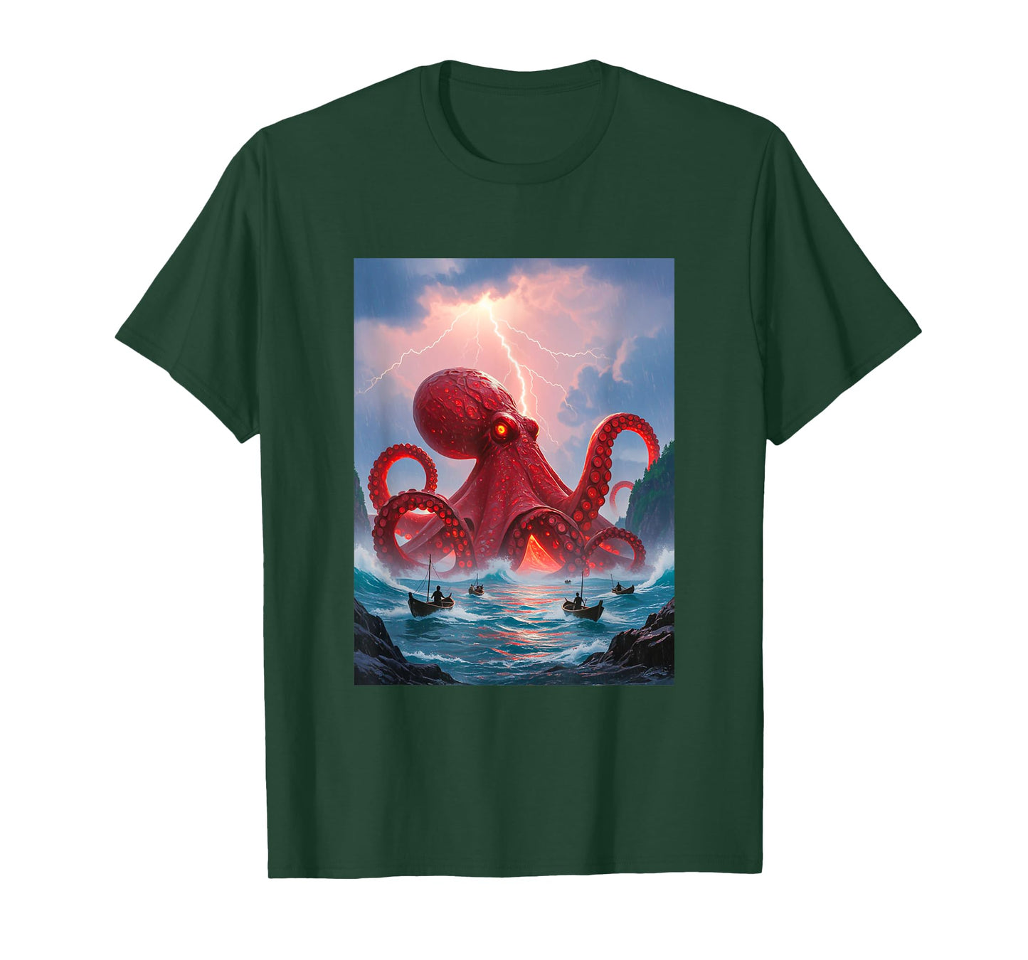 Akkorokamui, red octopus god of Ainu Japanese coast T-Shirt