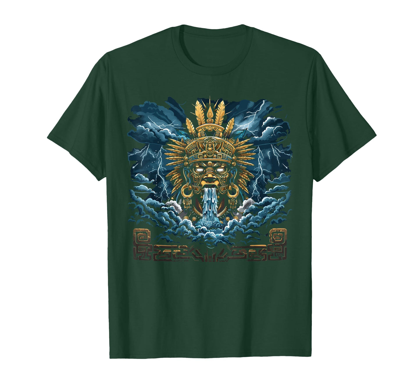 Aztec God Aztec Culture Mayan Indigenous Tlaloc Statue T-Shirt