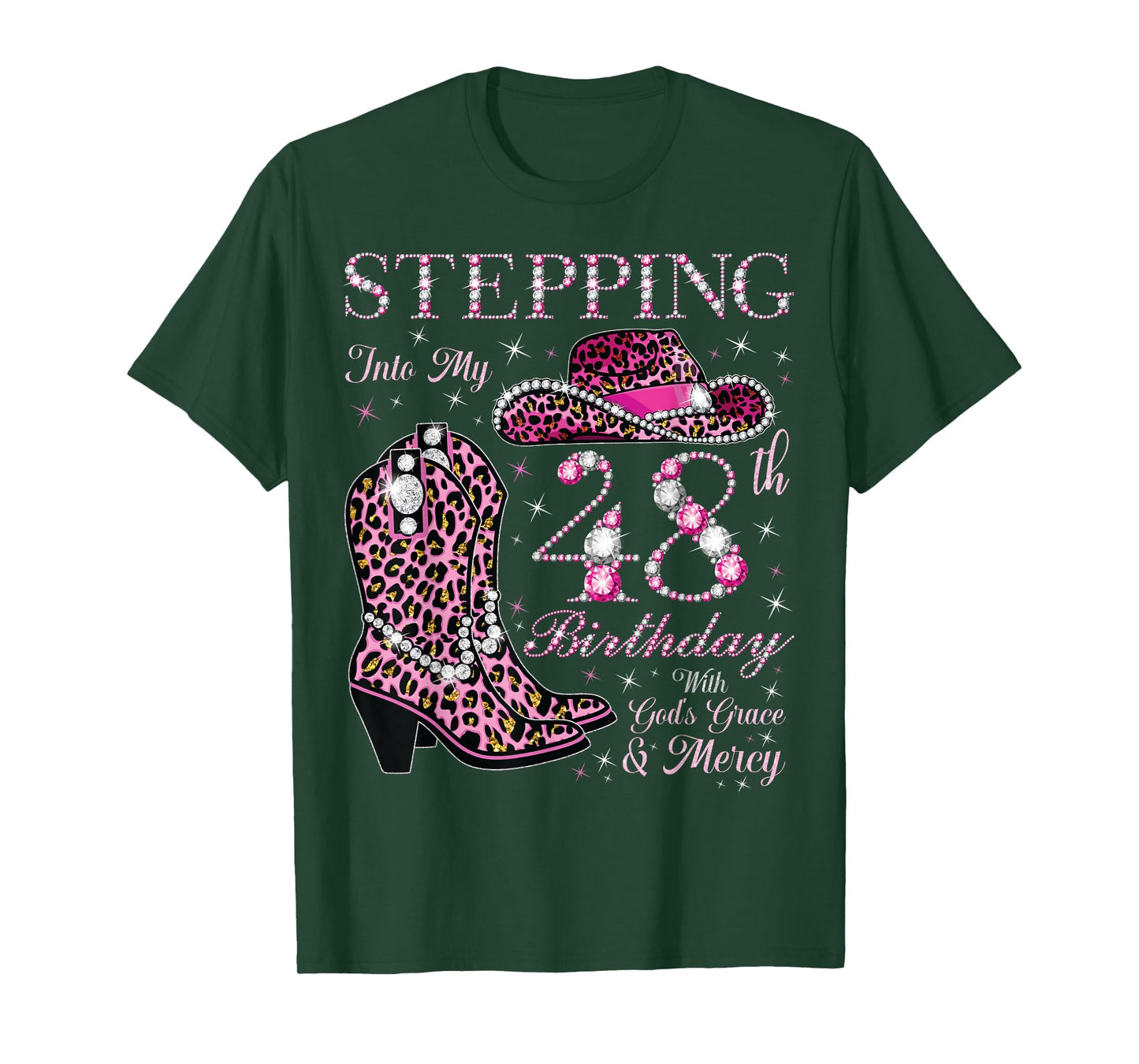 Stepping Into My 48th Birthday With God's Grace and Mercy T-Shirt