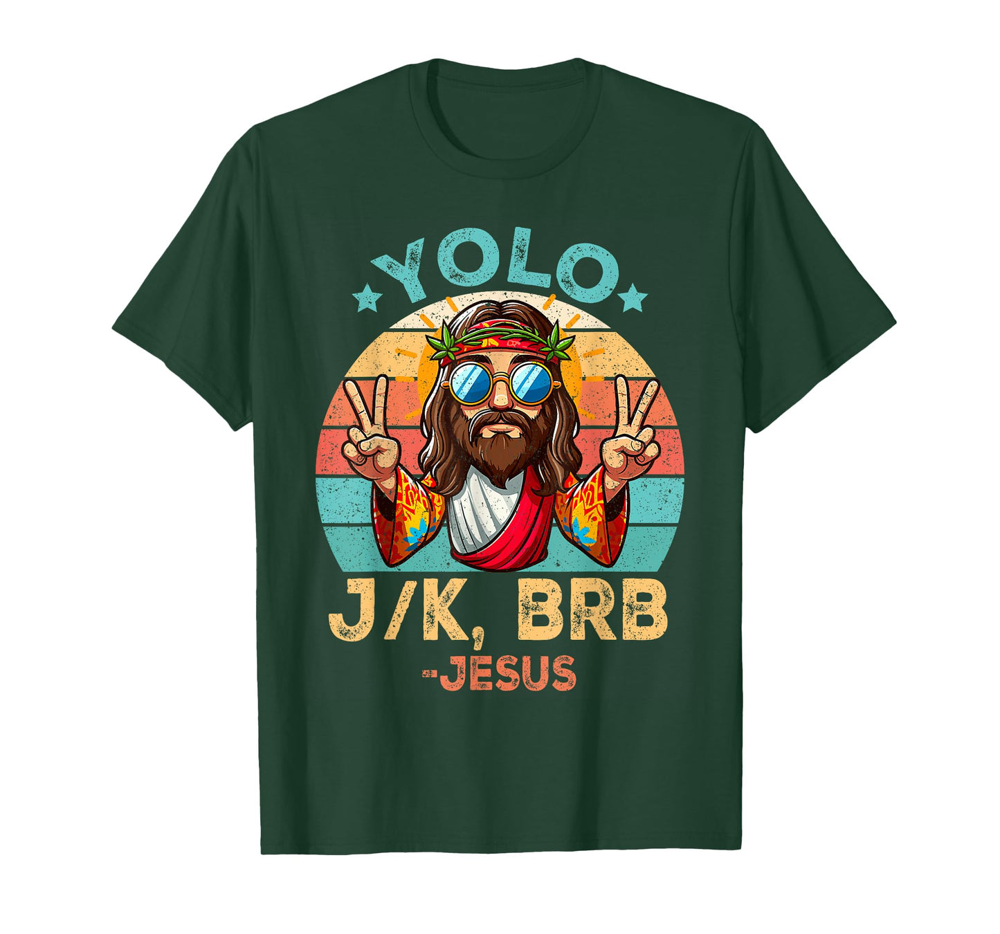 Yolo JK BRB Jesus Funny Easter Day Resurrection Christians T-Shirt