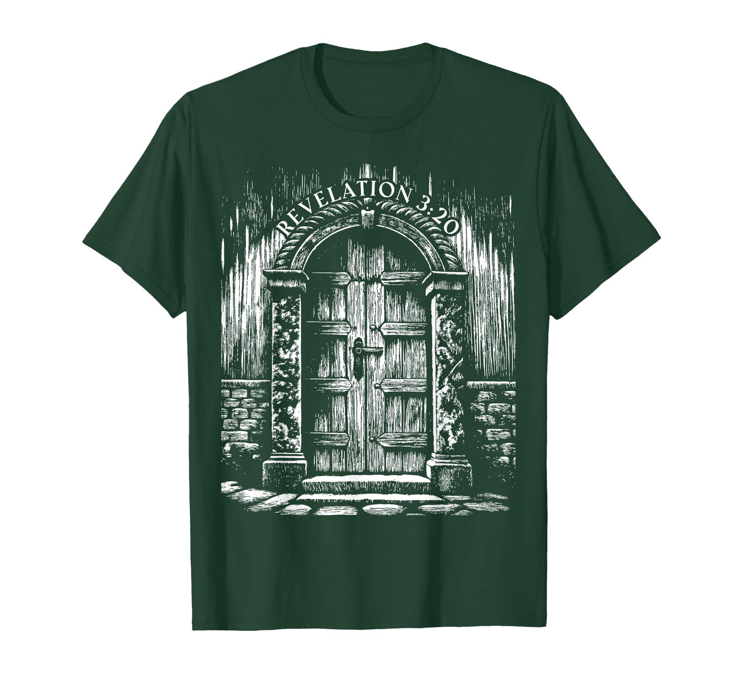 Revelation 3:20 I Stand at The Door and Knock - Jesus Quote T-Shirt