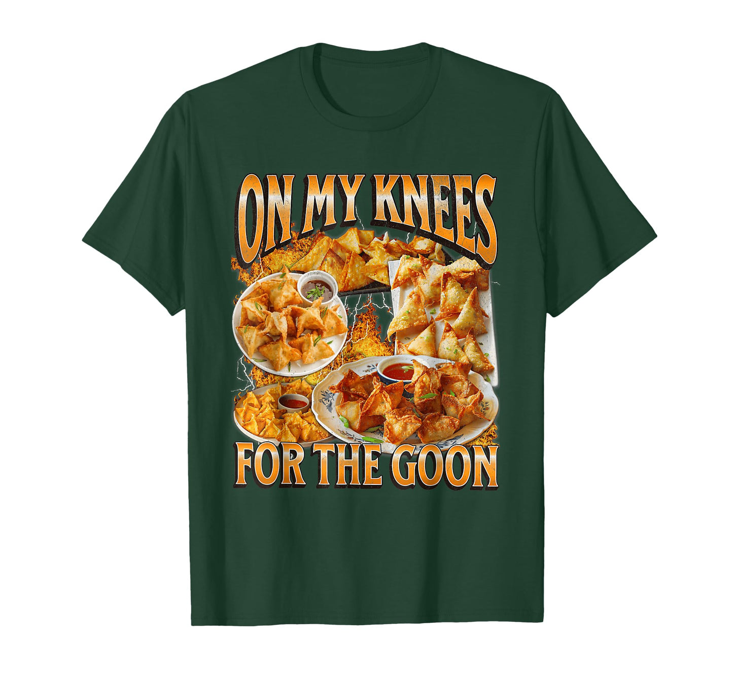 On My Knees for The-Goon Bootleg Funny Crab Rangoon Meme T-Shirt