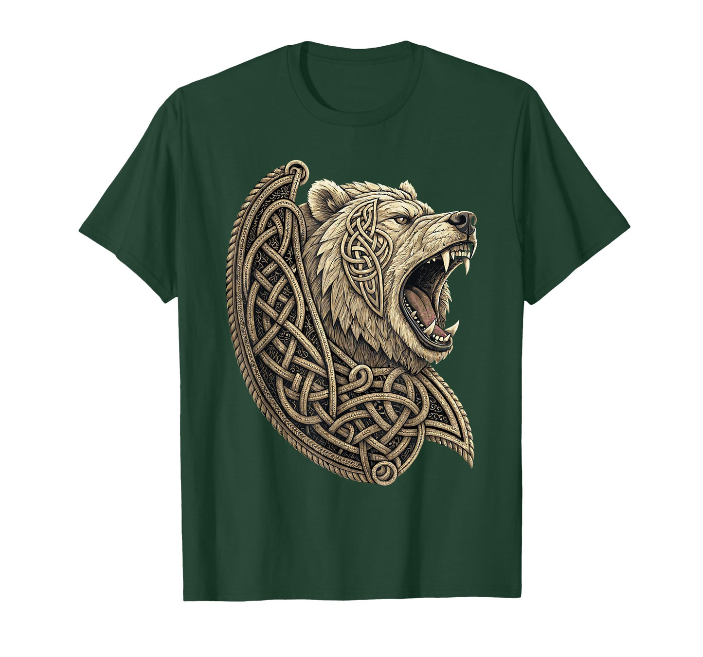 Retro Viking Berserker Bear – Norse Knotwork Warrior Symbol T-Shirt