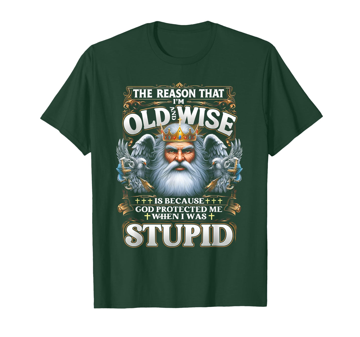 Im Old Wise God Protected Me When I Was Young And Stupid T-Shirt