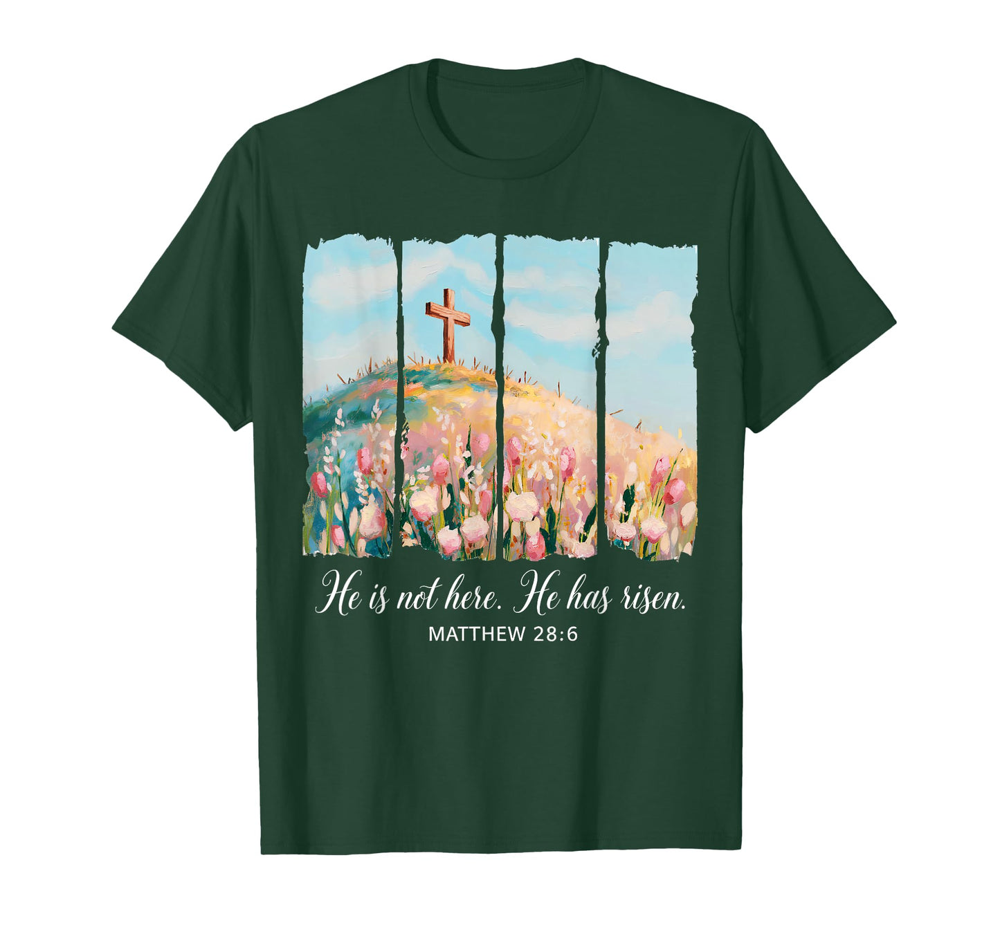 He is Risen Happy Easter Jesus Christian Women Girls Kids T-Shirt