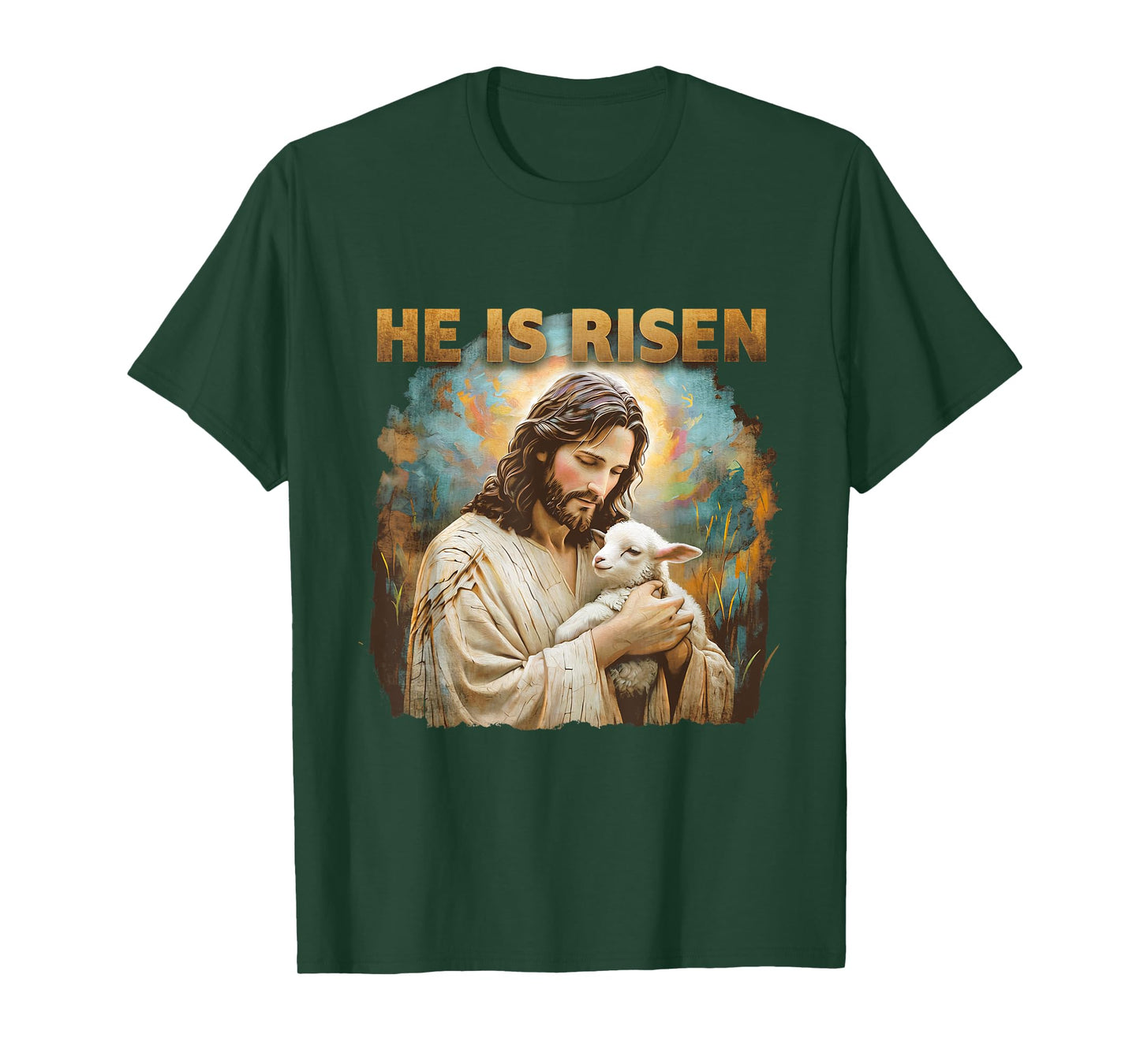 Jesus The Lamb Of God Happy Easter Christian He Is Risen T-Shirt
