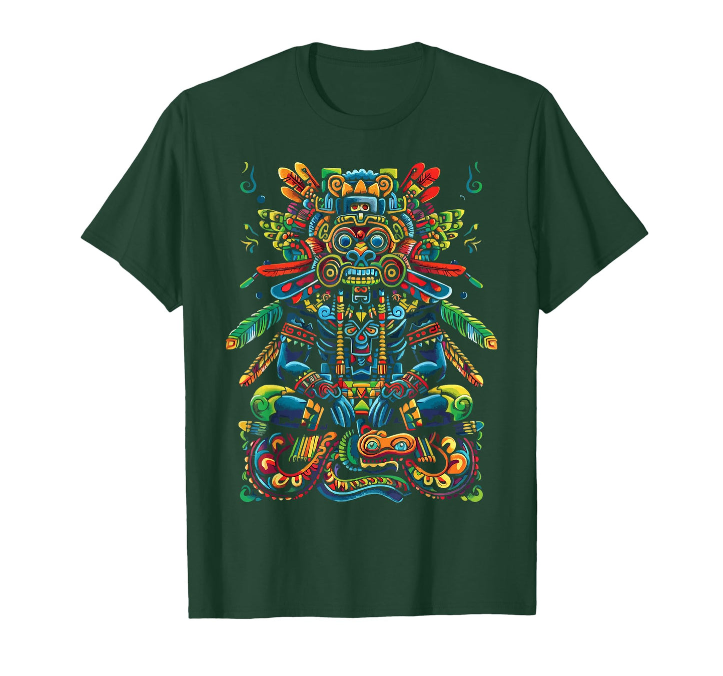 Aztec God Aztec Culture Mayan Indigenous Tlaloc Statue T-Shirt