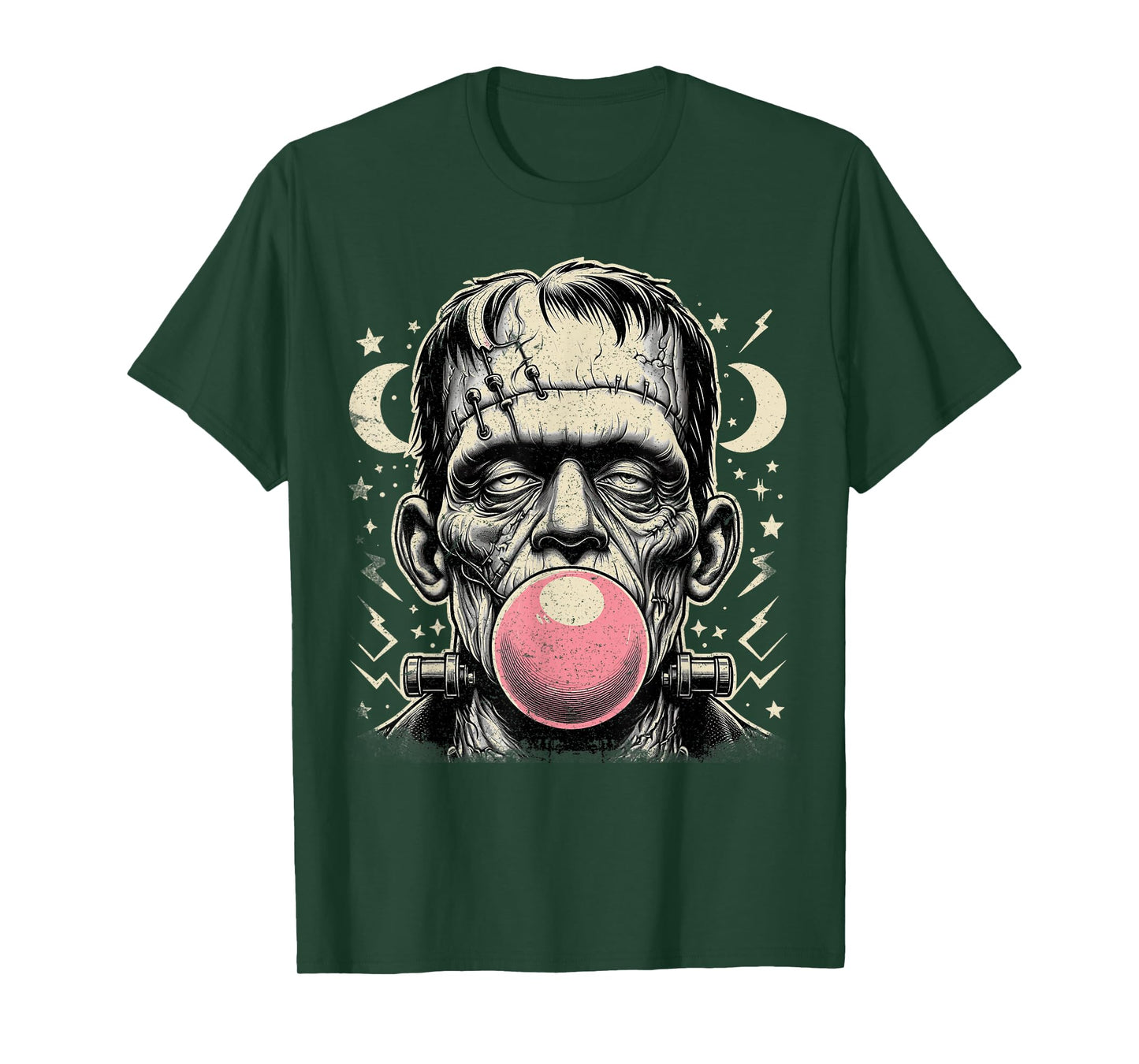 Funny Frankenstein Monster Bubble Gum Vintage Halloween Men T-Shirt