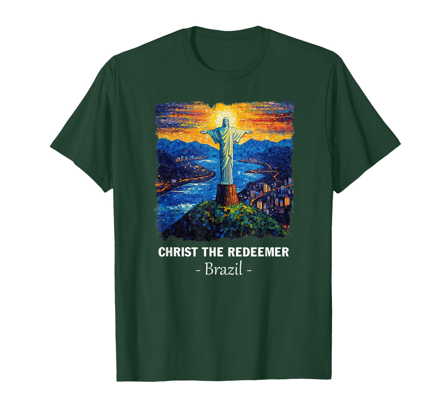 Beautiful Christ the Redeemer Brazil Ancient Wonder World T-Shirt