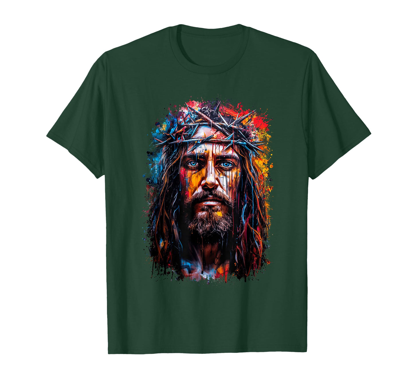 Graffiti-Style Portrait: Jesus Christ Crowned with Thorns T-Shirt