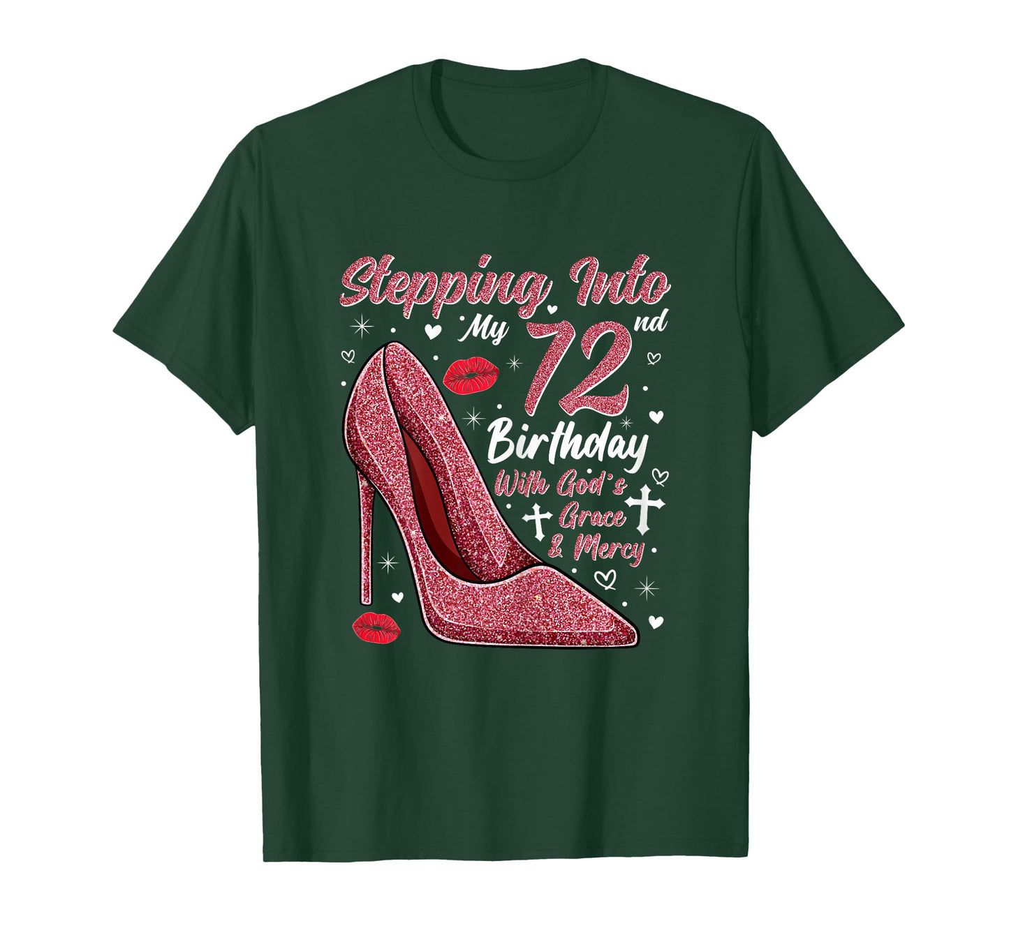 Stepping Into My 72nd Birthday Ladies 72 Year Old T-Shirt