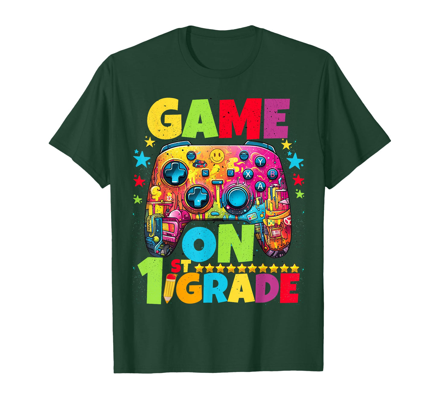 Game On 1st Grade Gamer Boys Kids Back To School First Day T-Shirt