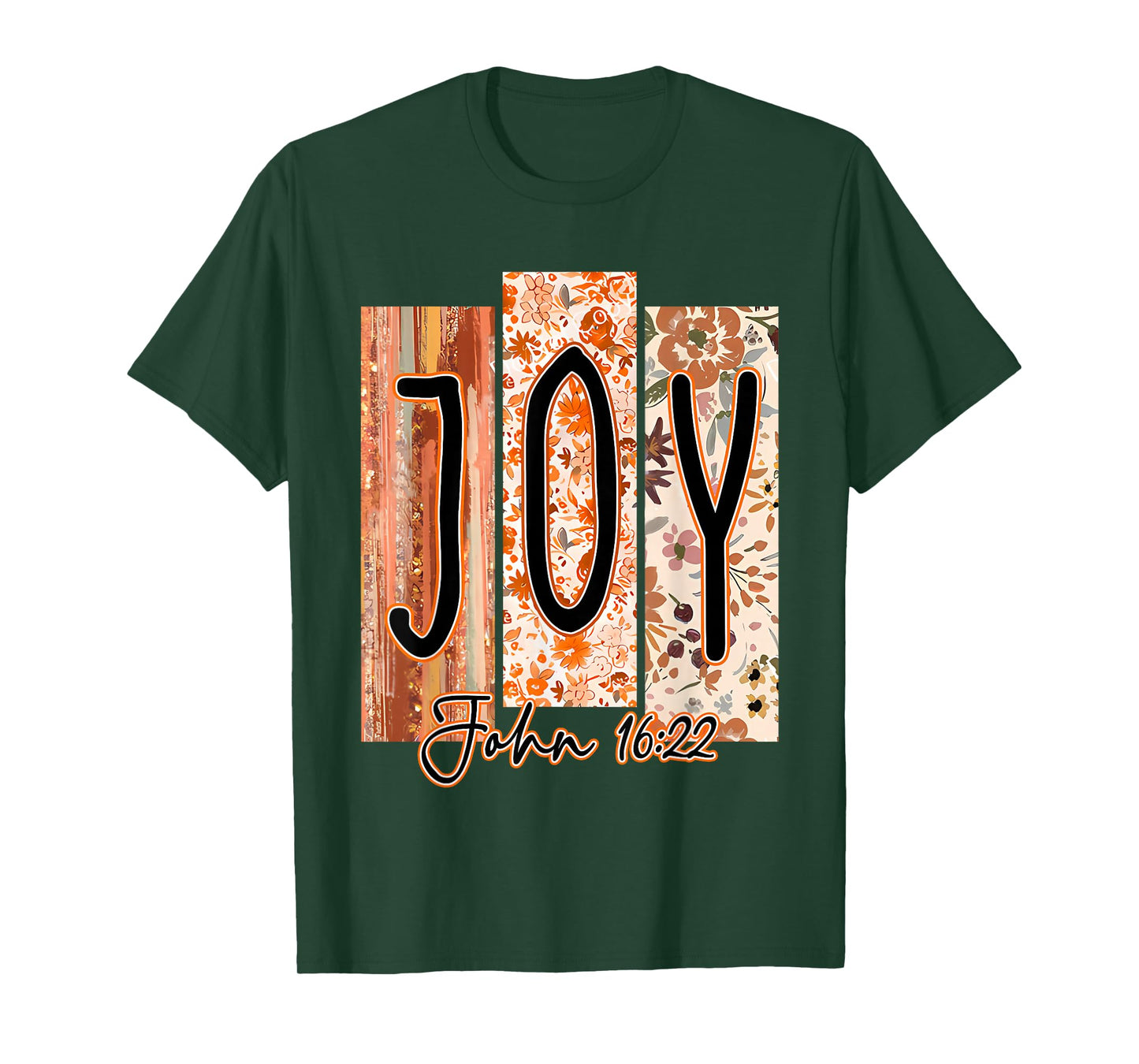 Joy Bible Verse Preppy Fall Christian Faith Pumpkin Spice T-Shirt