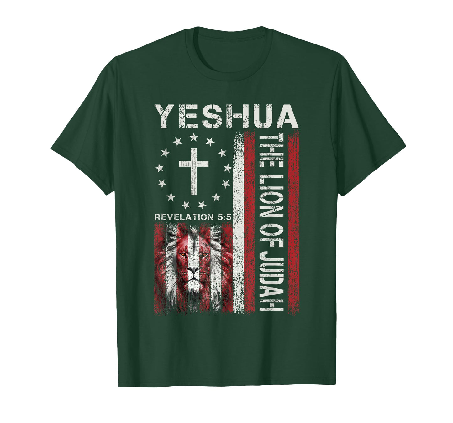 Jesus Christian Bible Faith Religious Yeshua Lion Of Judah T-Shirt