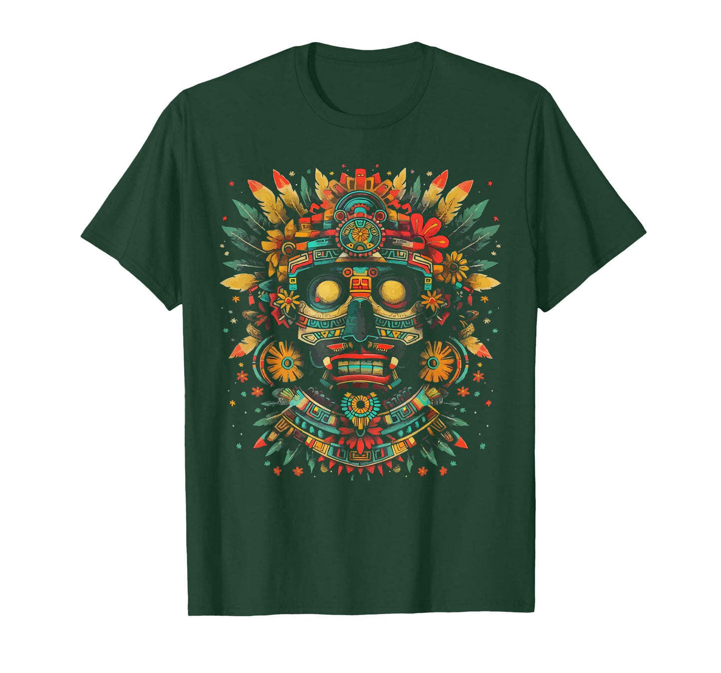 Aztec God Aztec Culture Mayan Indigenous Tlaloc Statue T-Shirt
