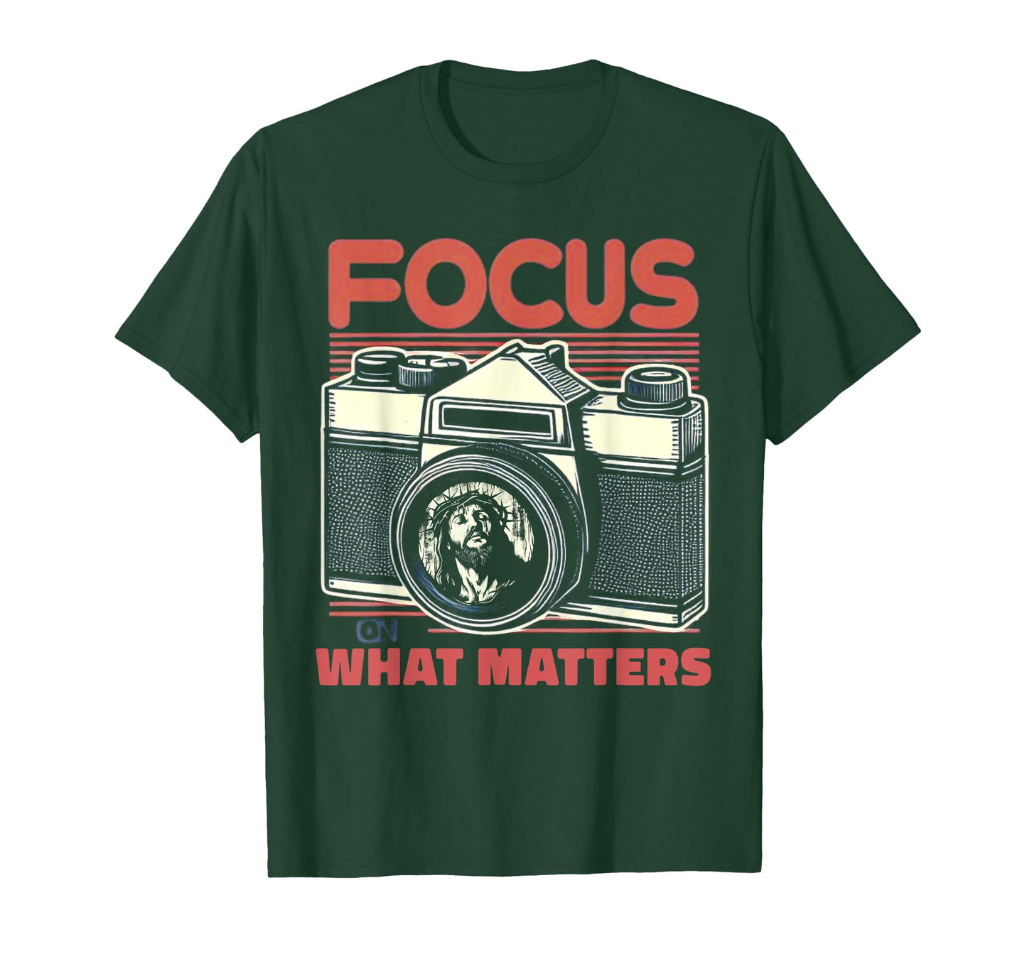 Photography Men Women Focus On What Matters Jesus Christian T-Shirt