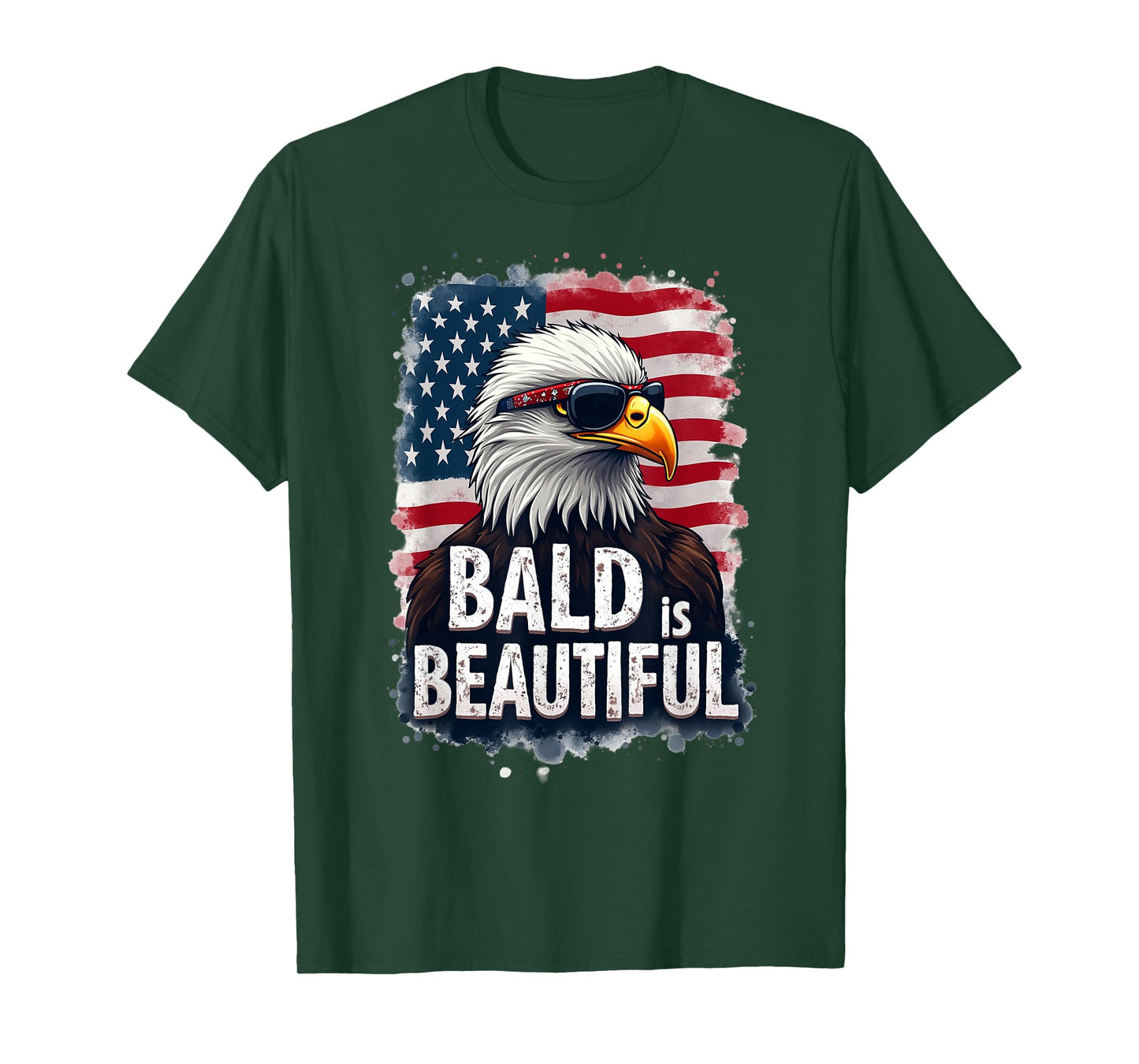 Bald Is Beautiful 4th of July Independence Day Bald Eagles T-Shirt