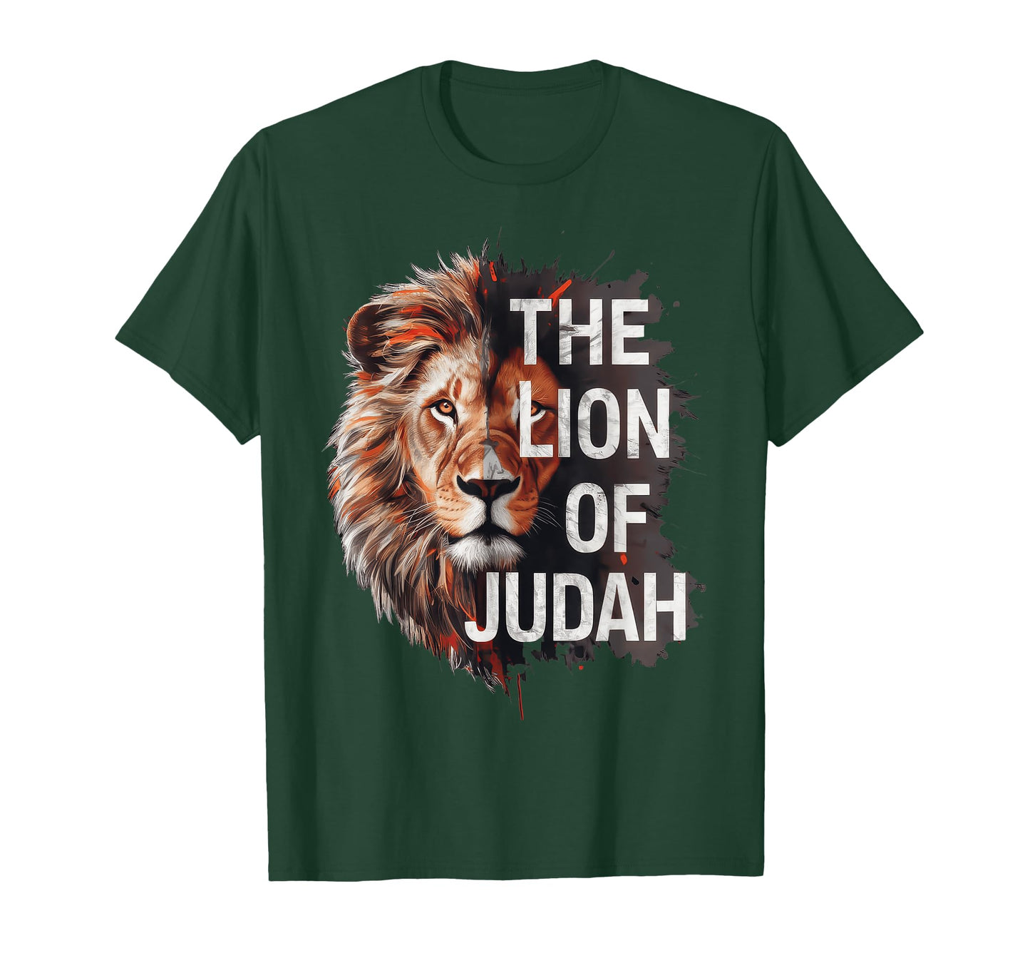Lion of Judah Christian Cross Religious Faith T-Shirt