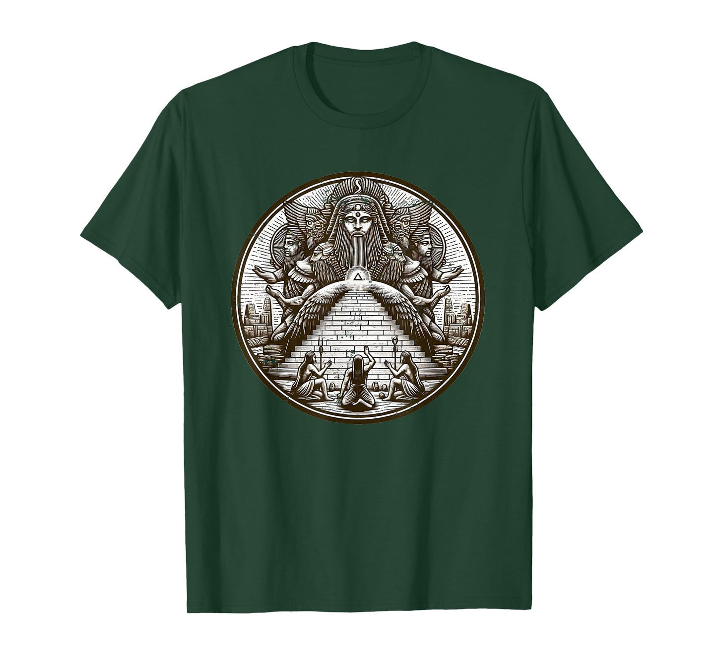 Anunnaki Sumerian Gods with Pyramid T-Shirt