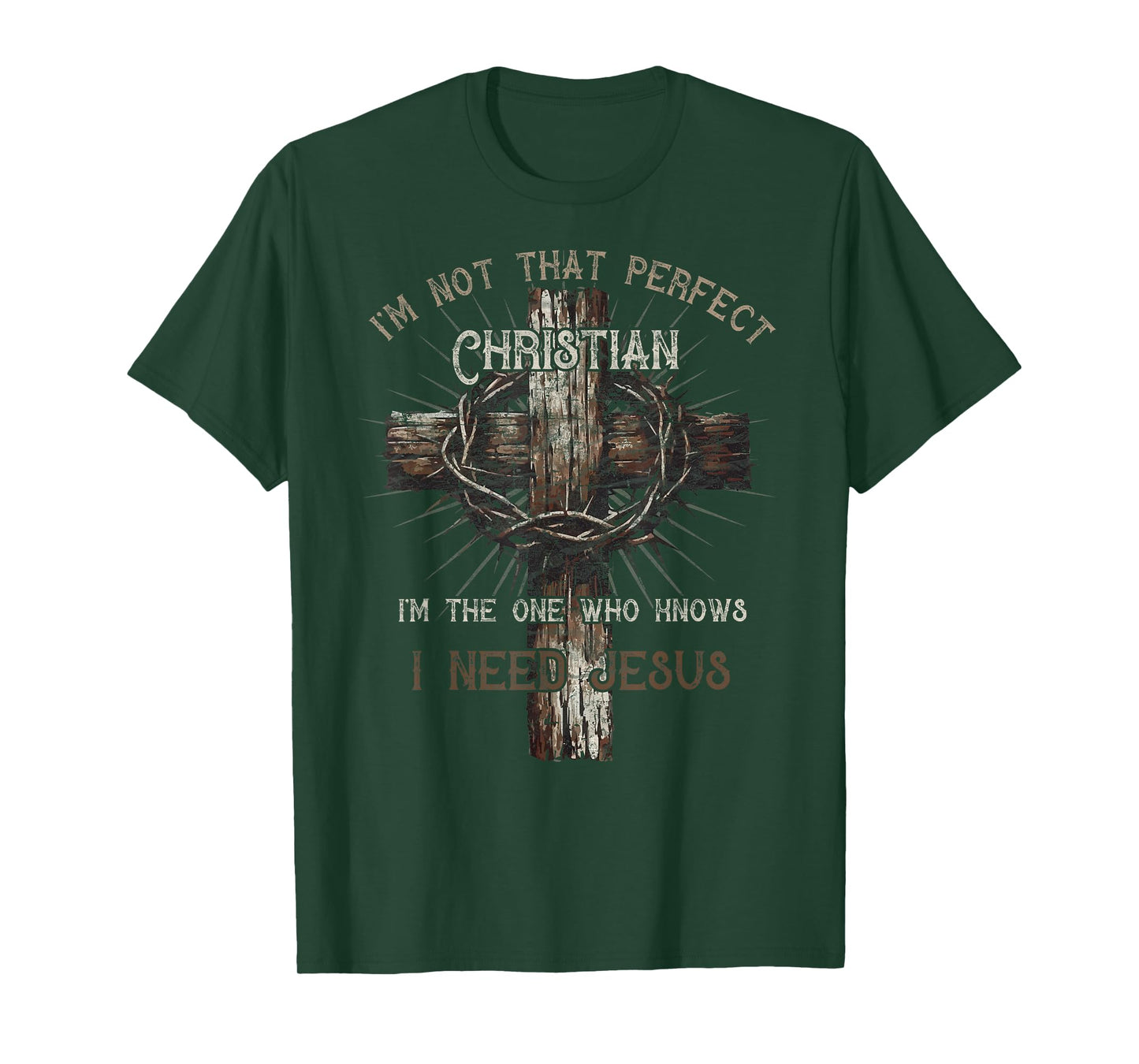 I'm Not That Perfect Christian Faith Jesus Cross Bible Lover T-Shirt