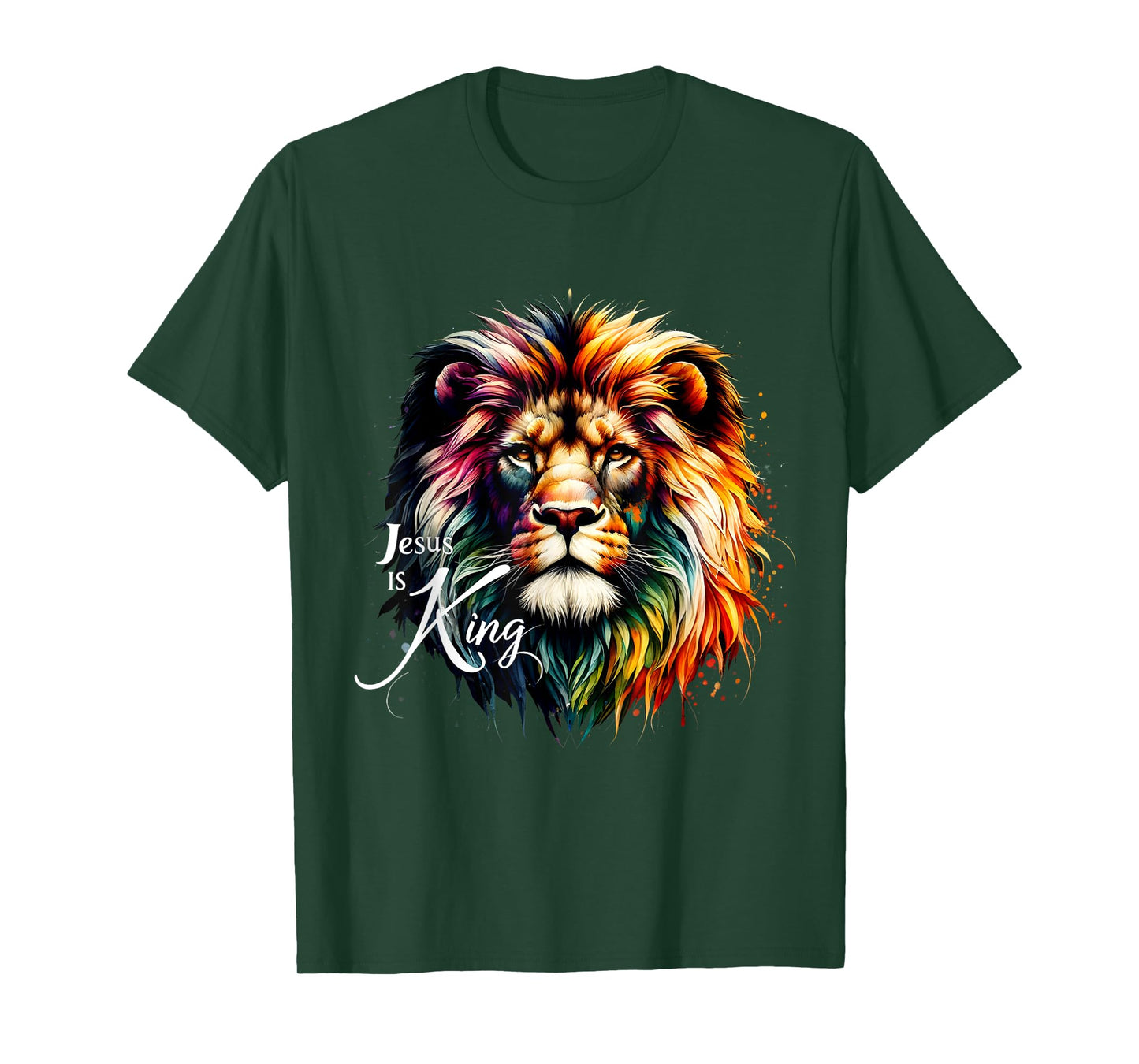 Jesus Is King Christian Lion Bible Scripture Jesus Lion T-Shirt