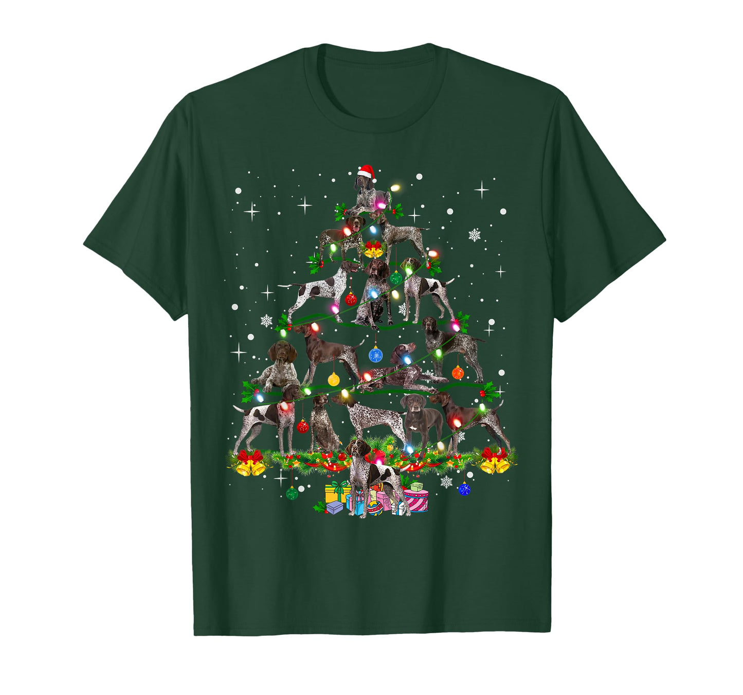 German Shorthaired Pointer Christmas Tree X-Mas Dog Dad Mom T-Shirt