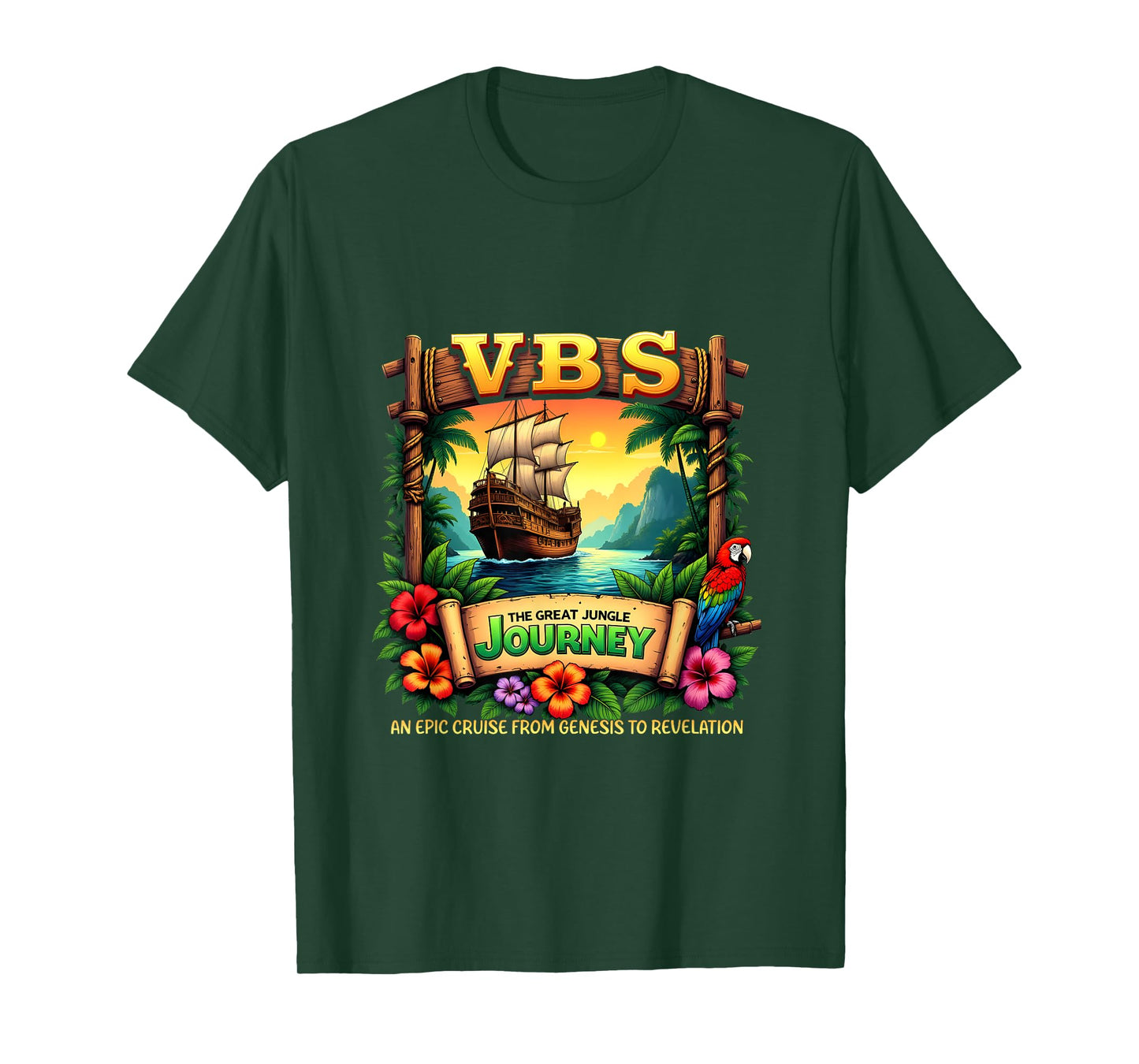 Jungle Journey VBS Campers Vacation Camp VBS 2025 Youth T-Shirt