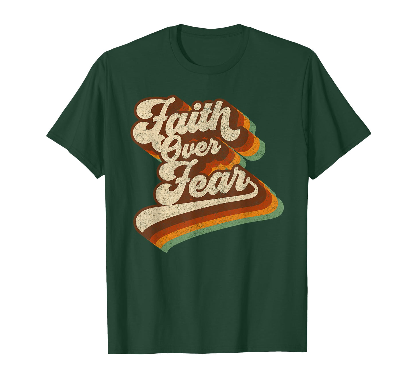 Faith Over Fear - 70s Vintage Christian Religious God Faith T-Shirt