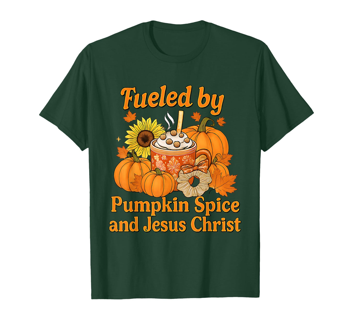 Cute Christian Fall Pumpkin Spice Jesus Christ Thanksgiving T-Shirt