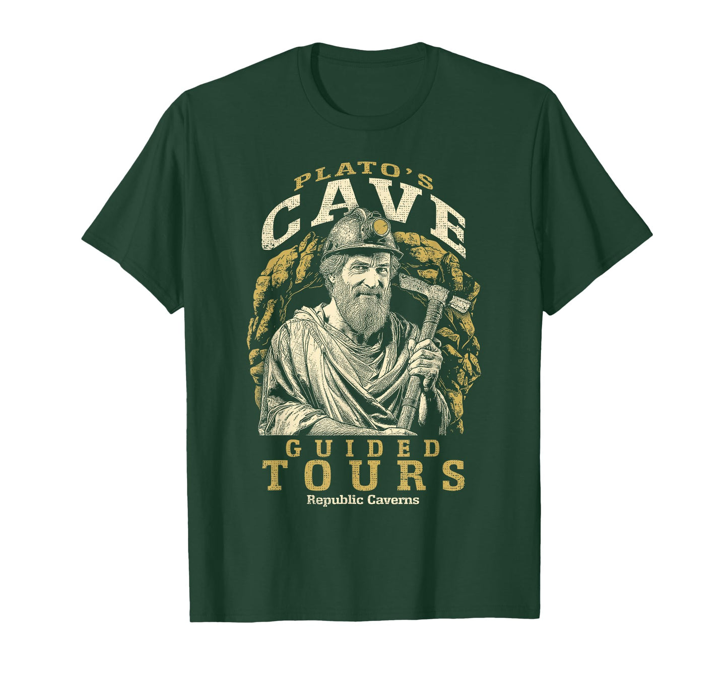 Plato's Cave Funny Philosophy Guided Tours Philosopher T-Shirt