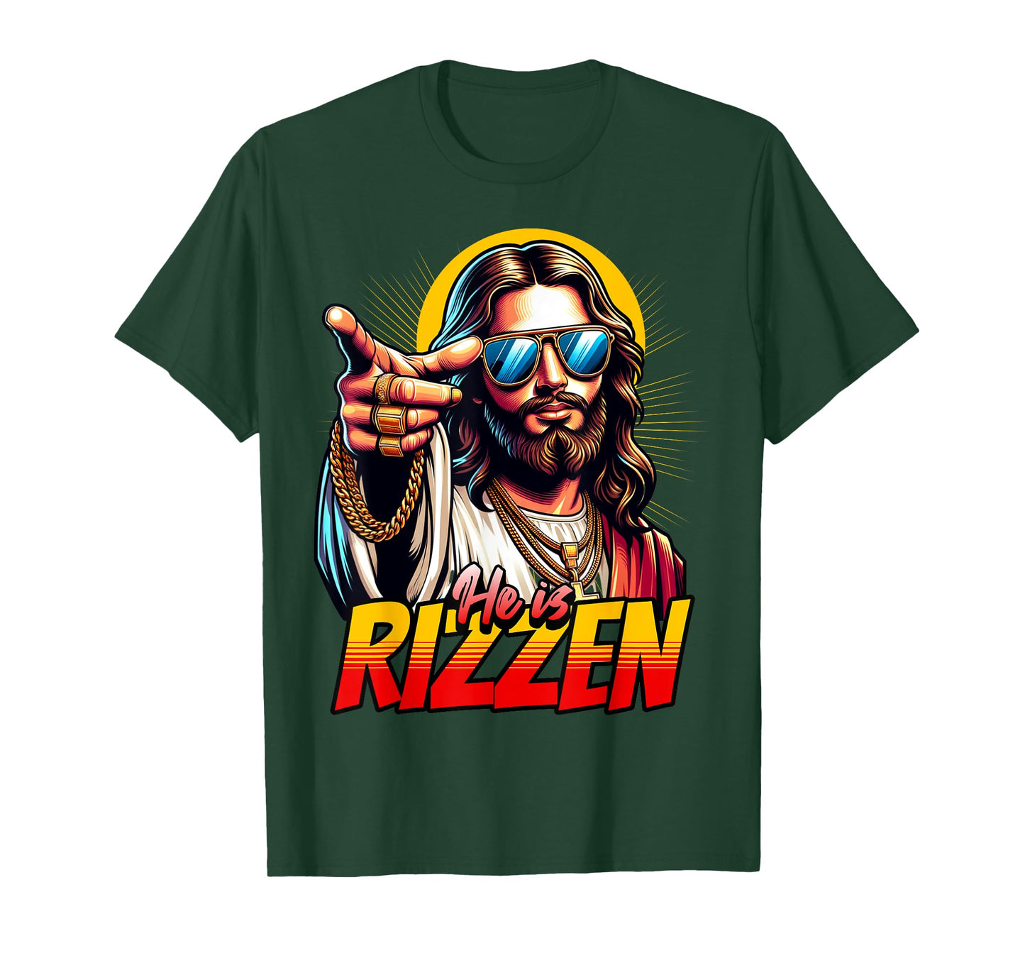 He is Rizzin' Jesus Cool Easter Meme T-Shirt