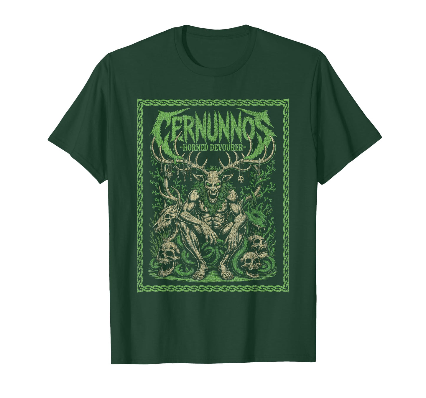Cernunnos Horned Devourer Forest God Celtic Mythology T-Shirt