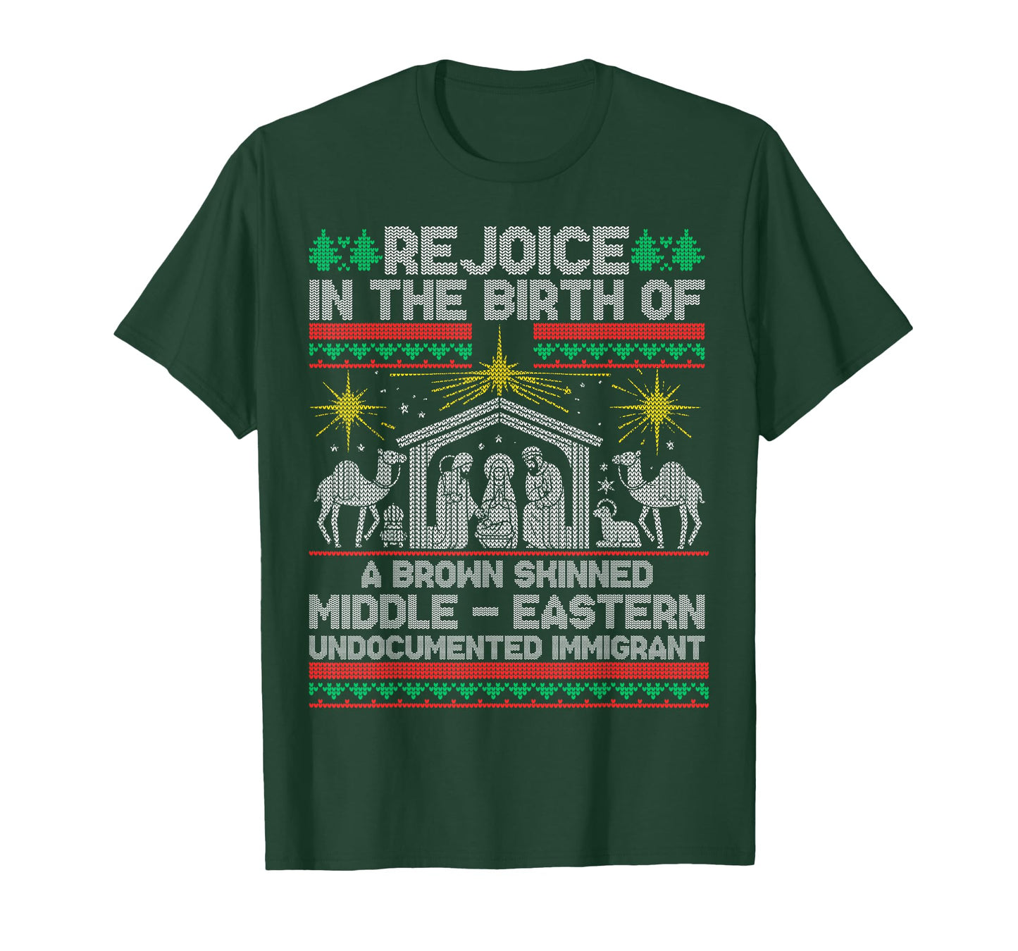 Rejoice In The Birth Of A Brown Skinned Middle Eastern Jesus T-Shirt