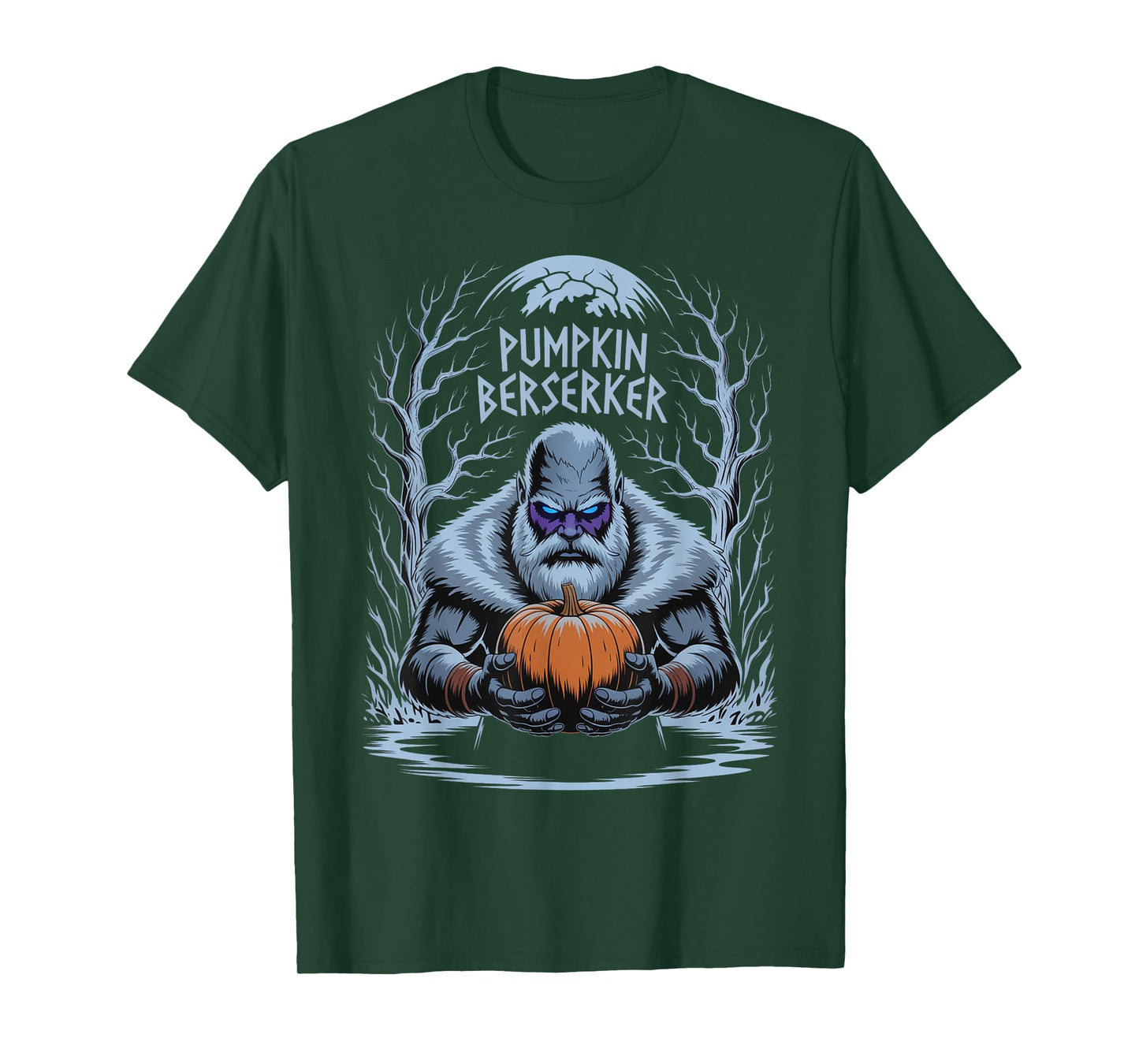Pumpkin Head Berserker - Viking Warrior Halloween T-Shirt