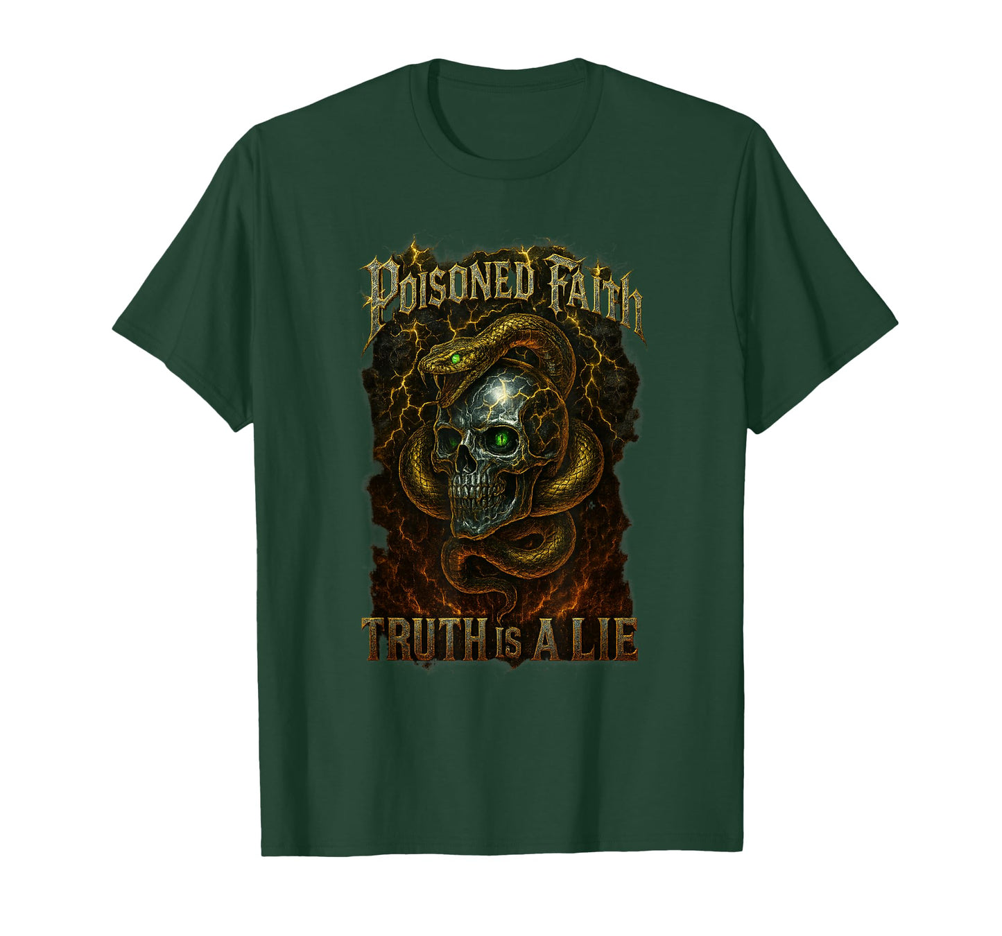 Snake & Skull/Poisoned Faith - Truth is a Lie T-Shirt