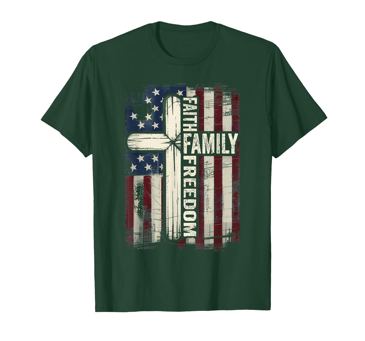Faith Family Freedom USA Flag T-Shirt