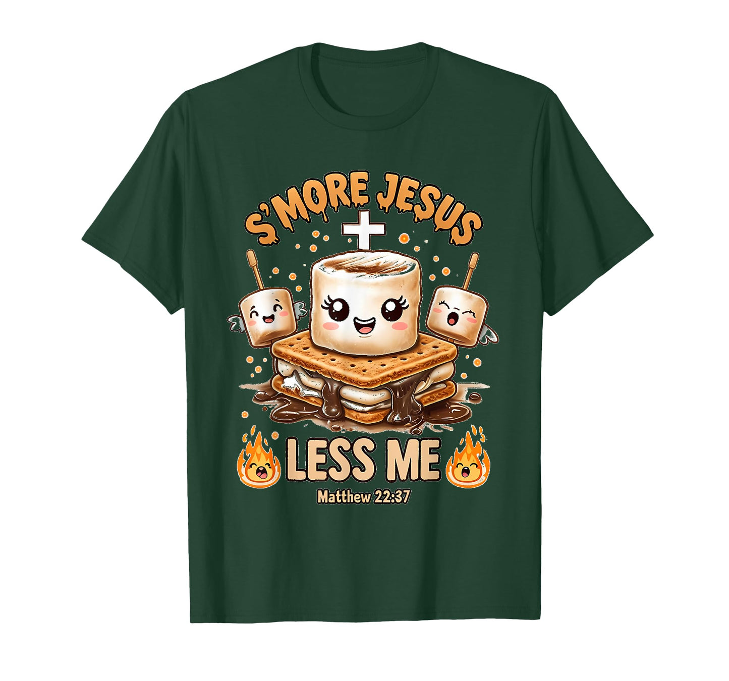 Funny Smore Jesus Less Me Christian Faith Men Women T-Shirt