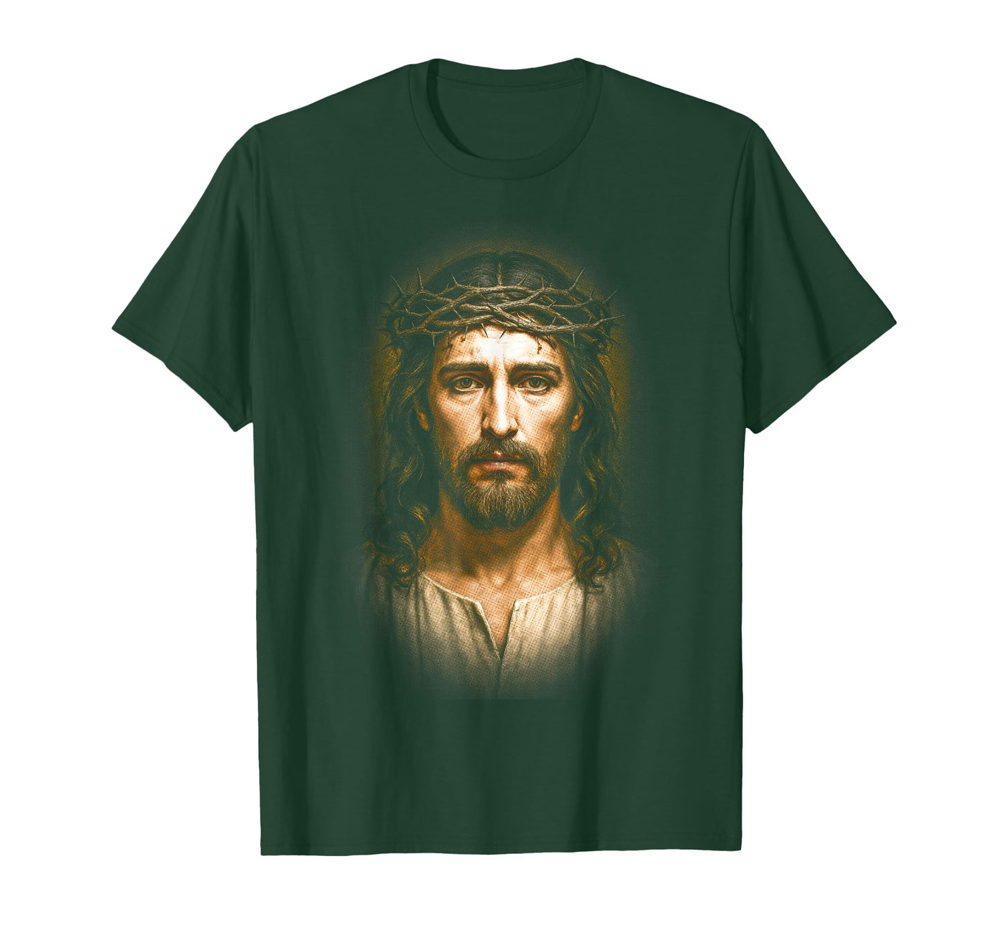 Jesus With Crown of Thorns Christian God Faith Bible T-Shirt