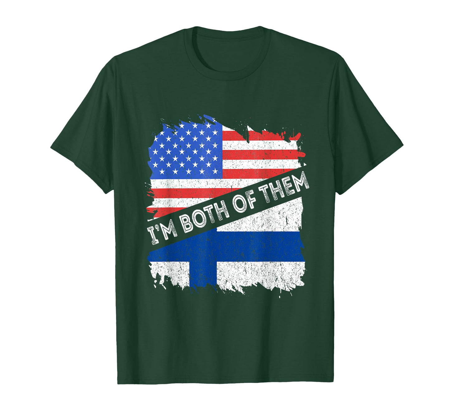 Finland Flag America I'm Both Of Them USA Finnish Roots T-Shirt