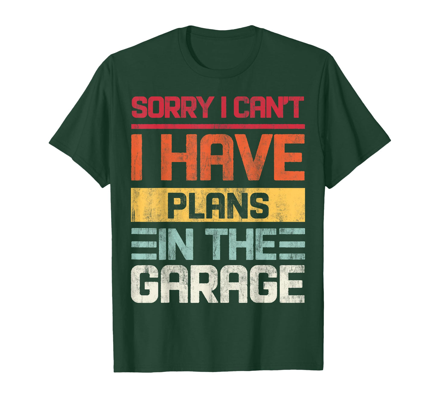 Vintage I can't I Have Plans In The Garage Saying Retro T-Shirt