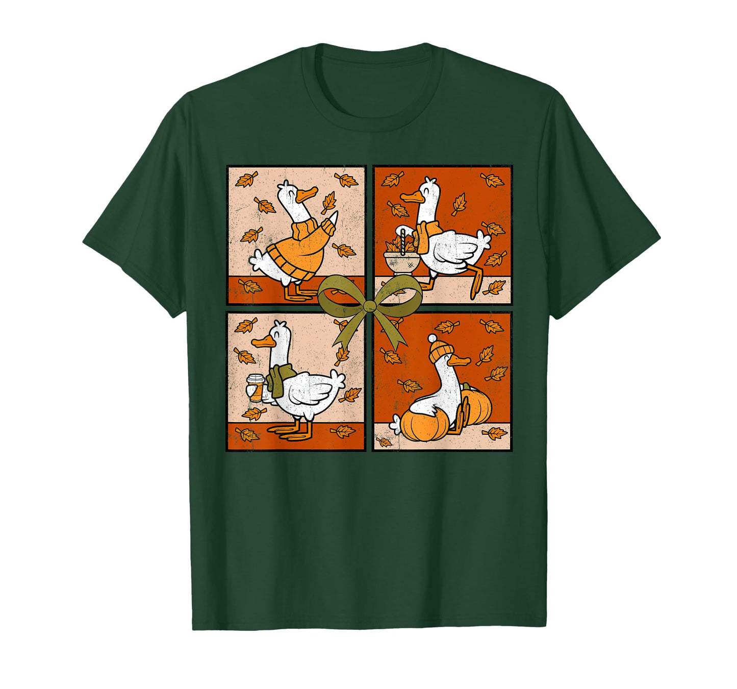 Silly Cozy Goose Fall Pumpkin Spice Autumn Thanksgiving T-Shirt
