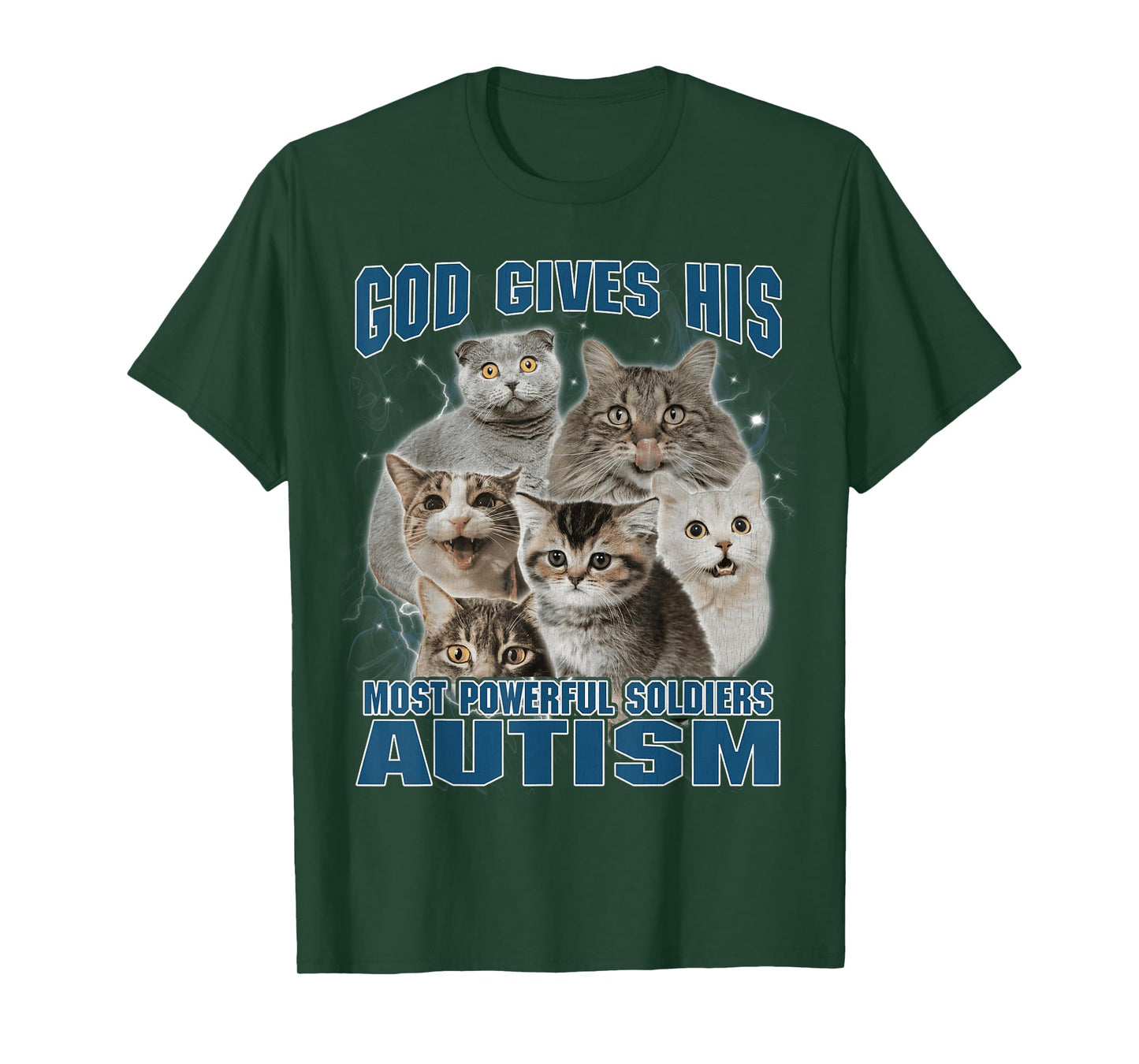 God Gives His Most Powerful Soldiers Autism Funny Bootleg T-Shirt