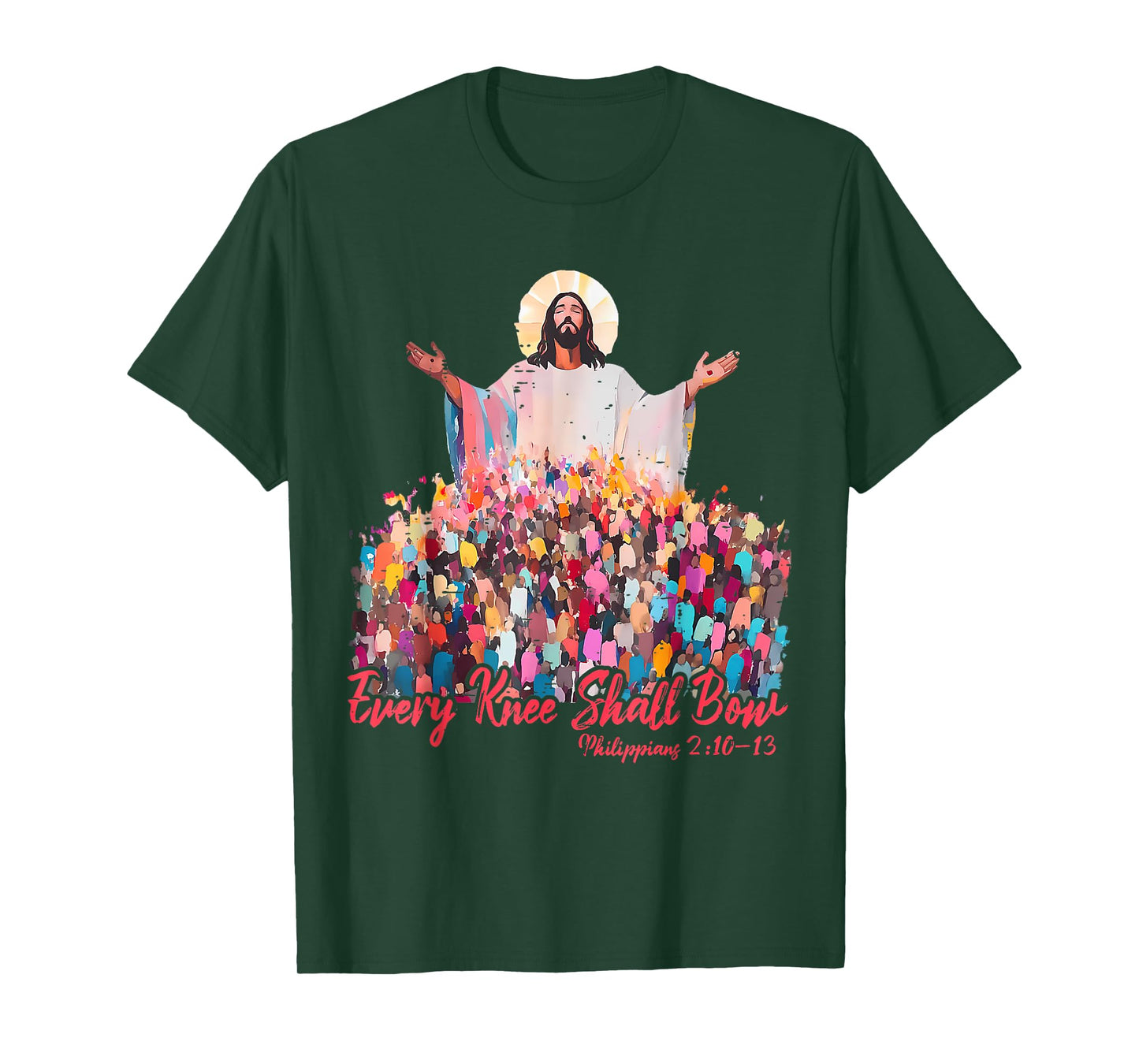 Every Knee Shall Bow Philippians, Brushstroke Jesus T-Shirt