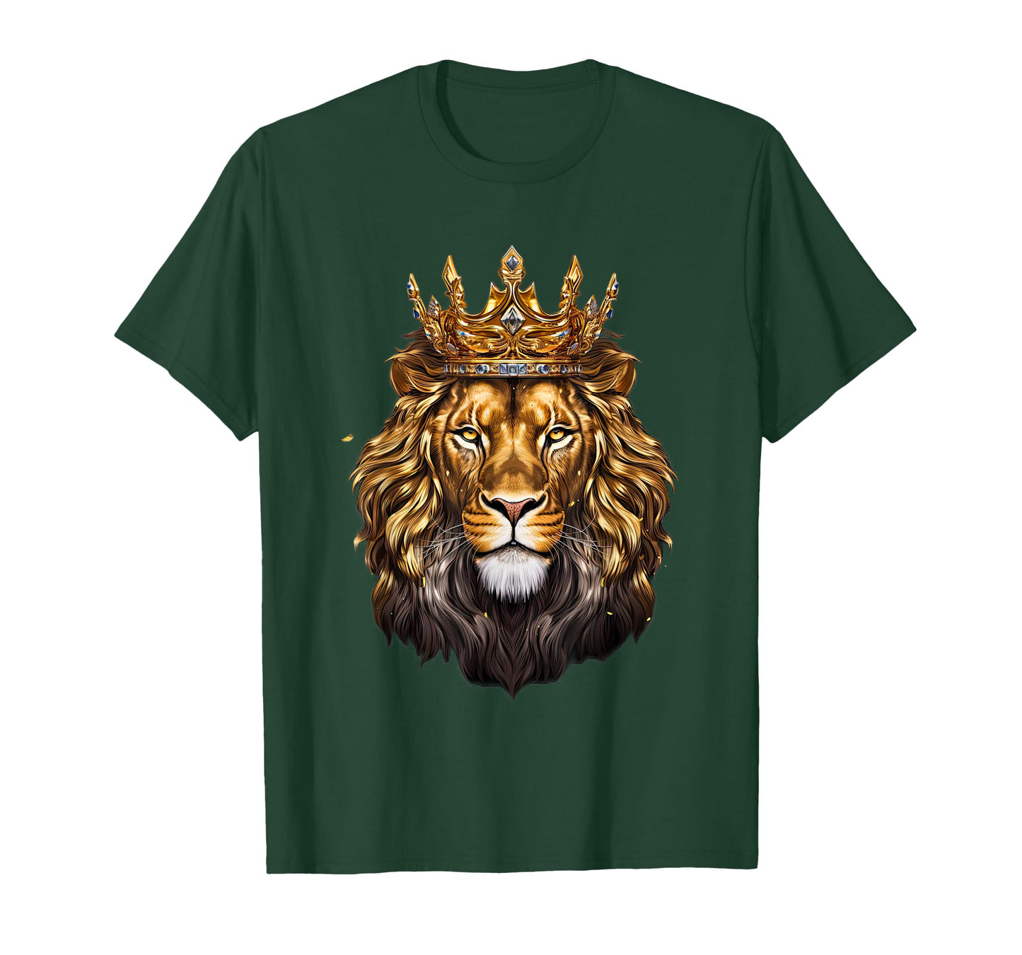 Lion Head Golden Crowned Biblical Lion of Judah T-Shirt