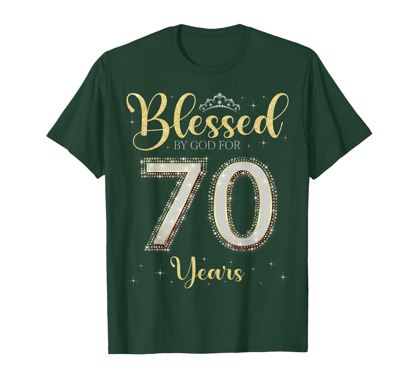 Blessed By God For 70 Years Old 70th Birthday 70th Bday T-Shirt