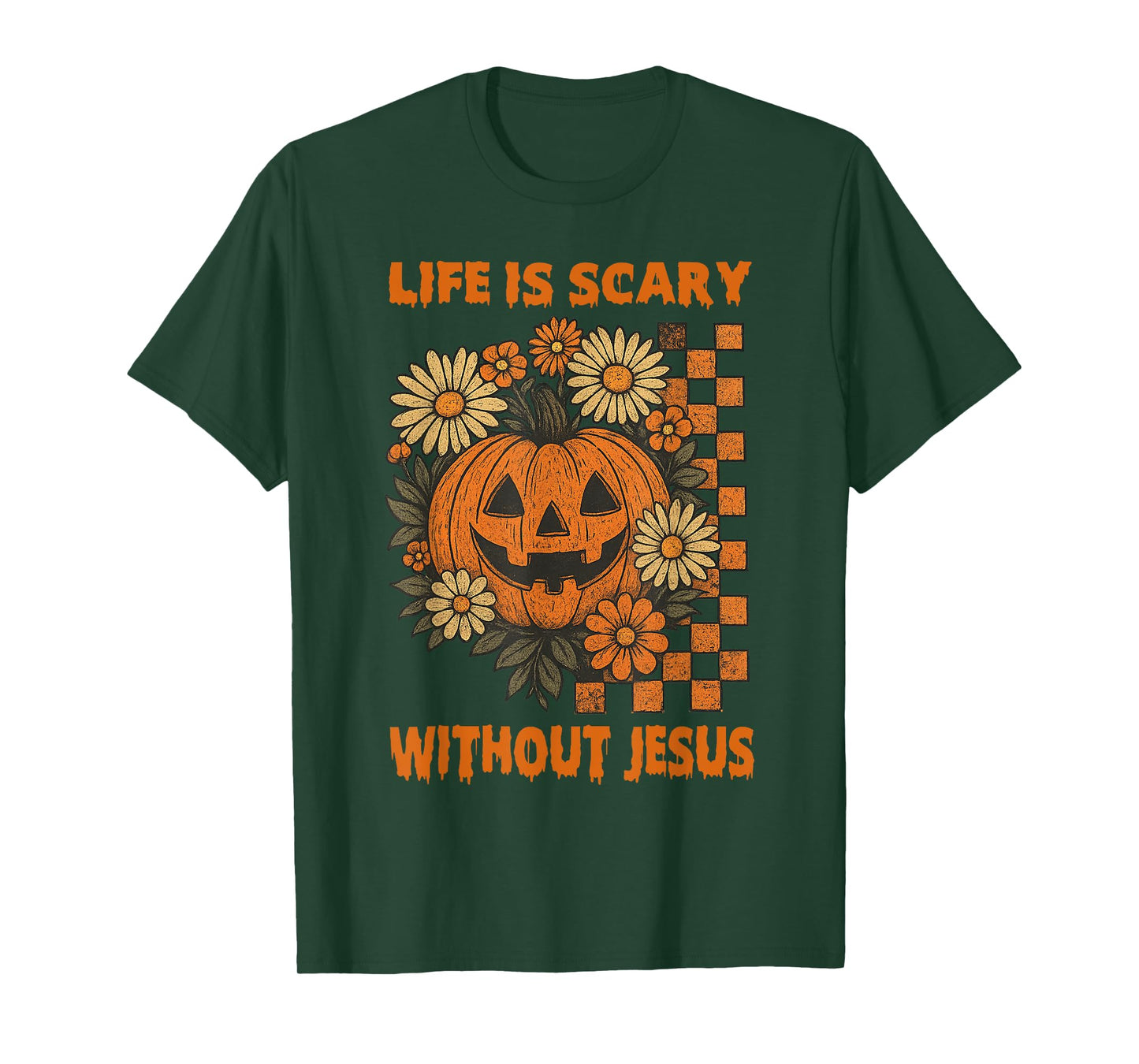 Spooky Life is Scary Without Jesus Christian Halloween T-Shirt